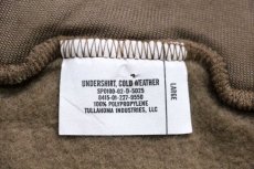 画像4: 00s 米軍 ハイネック フリーダムスリーブ 裏起毛 アンダーシャツ コヨーテブラウン L (4)
