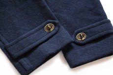 画像6: 00s OLD NAVYオールドネイビー チェックライナー メルトン ウール混 ダッフルコート 紺×緑 ミックス M (6)