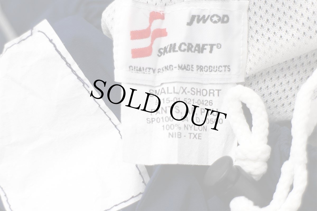 画像6: 00s 米軍 U.S.AIR FORCE PTU トレーニング ナイロンパンツ 紺 S/XS★72 IPFU (6)