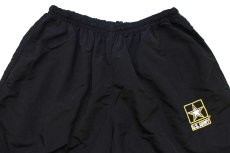 画像4: 11 米軍 U.S.ARMY ロゴ刺繍 APFU トレーニング ナイロンパンツ 黒 M/S★138 IPFU (4)