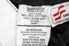 画像6: 16 米軍 U.S.ARMY ロゴ刺繍 APFU トレーニング ナイロンパンツ 黒 M/R★139 IPFU (6)