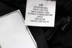 画像6: 15 米軍 U.S.ARMY ロゴ刺繍 APFU トレーニング ナイロンパンツ 黒 L/R★145 IPFU (6)