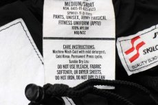 画像6: 11 米軍 U.S.ARMY ロゴ刺繍 APFU トレーニング ナイロンパンツ 黒 M/S★138 IPFU (6)