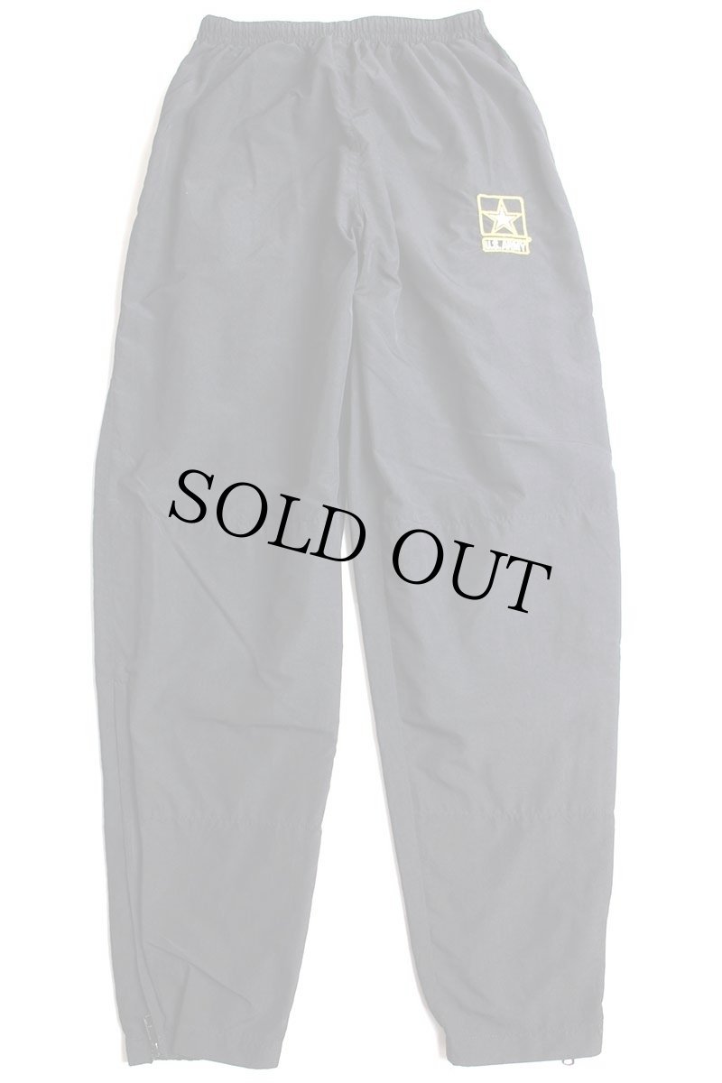 画像2: 10 米軍 U.S.ARMY ロゴ刺繍 APFU トレーニング ナイロンパンツ 黒 S/S★133 IPFU (2)