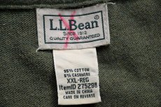 画像5: L.L.Bean 無地 ハイネック ハーフジップ コットン×カシミヤニット セーター グリーン XXL-R★特大 (5)