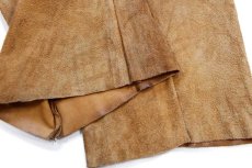 画像10: 60s LEVI'Sリーバイス BIGE スエード レザーパンツ 茶 W33★ブーツカット (10)