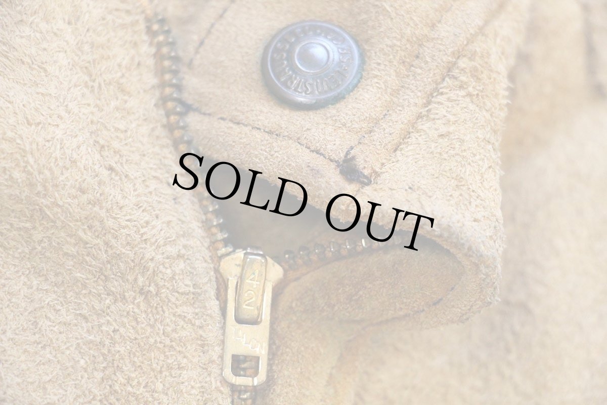 画像7: 60s LEVI'Sリーバイス BIGE スエード レザーパンツ 茶 W33★ブーツカット (7)