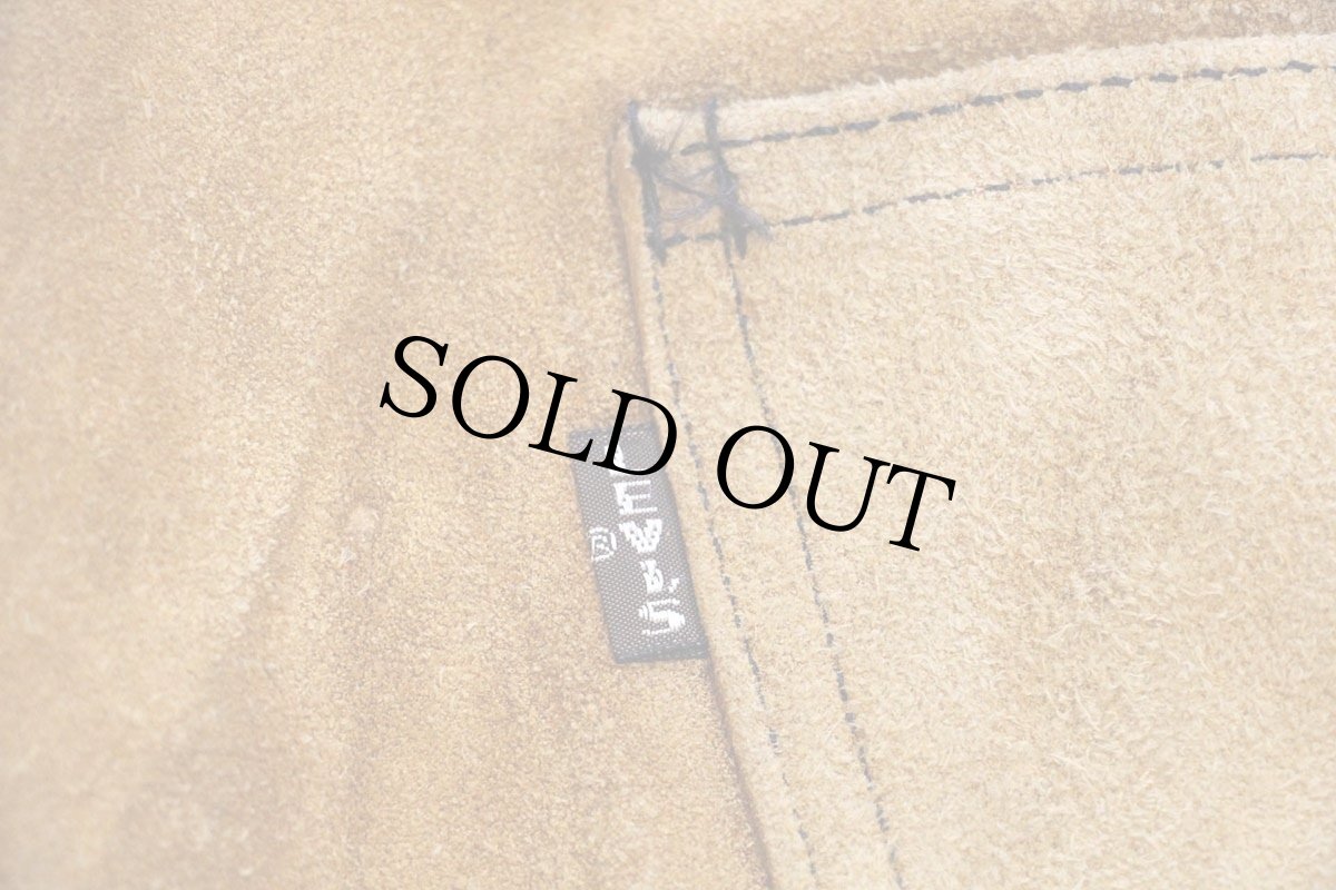 画像6: 60s LEVI'Sリーバイス BIGE スエード レザーパンツ 茶 W33★ブーツカット (6)