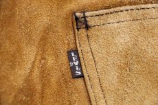 画像6: 60s LEVI'Sリーバイス BIGE スエード レザーパンツ 茶 W33★ブーツカット (6)
