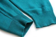 画像6: 90s USA製 L.L.Bean 無地 コットンニット セーター エメラルドグリーン M (6)