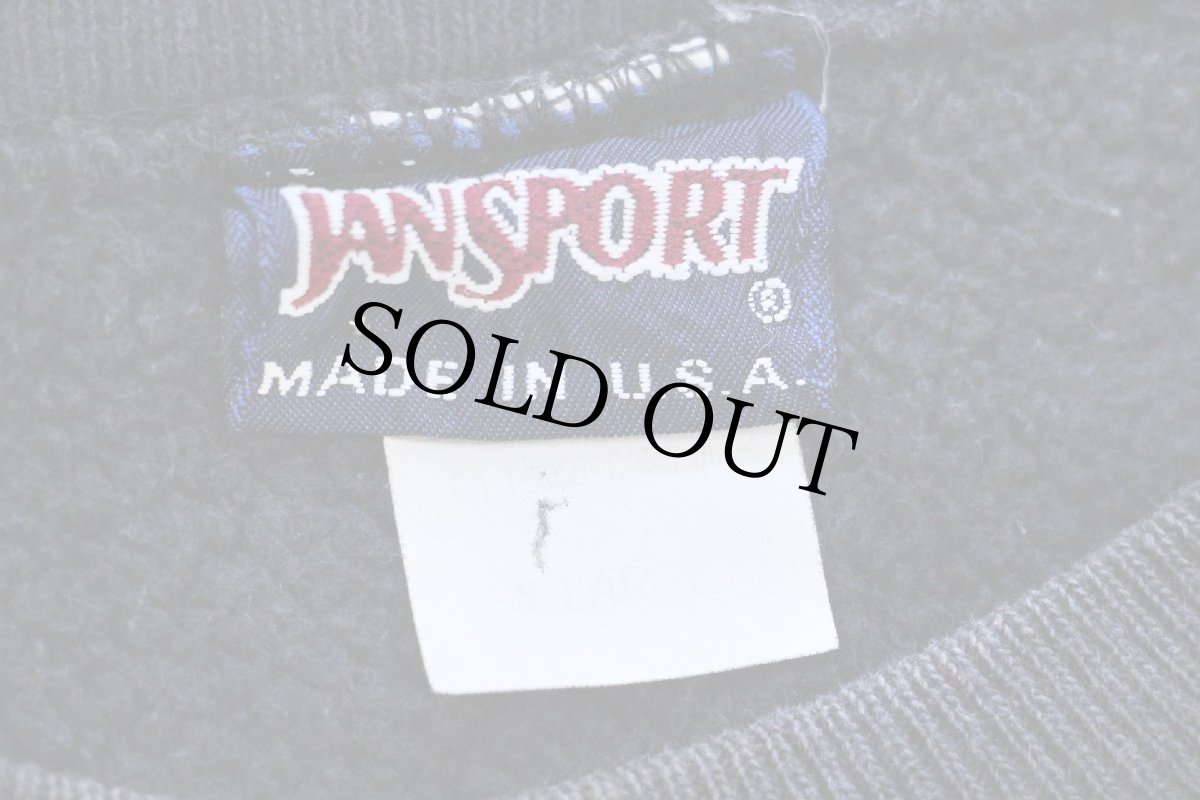 画像4: 90s USA製 JANSPORTジャンスポーツ VANDERBILT 刺繍 リバースウィーブ スウェット 黒 フェード XL (4)