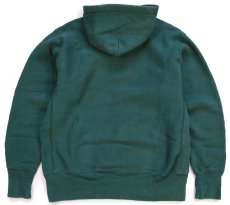 画像2: USA製 CAMBERキャンバー 無地 リバースウィーブ スウェットパーカー 緑★フーディー (2)