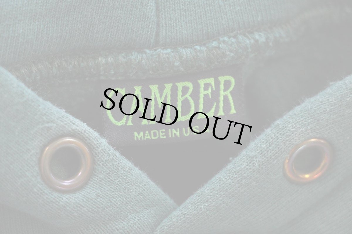 画像4: USA製 CAMBERキャンバー 無地 リバースウィーブ スウェットパーカー 緑★フーディー (4)