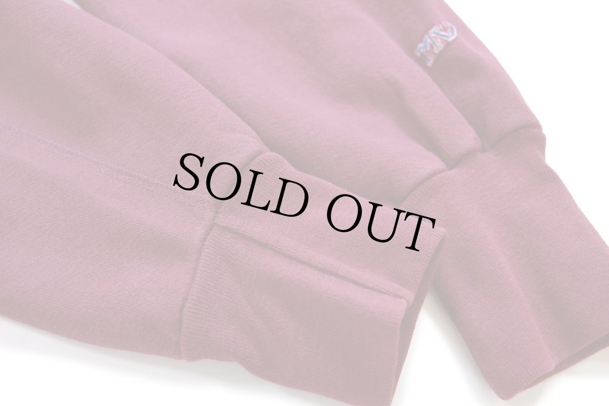 画像5: 90s USA製 MV SPORT COLGATE リバースウィーブ スウェットパーカー バーガンディ L★フーディー (5)