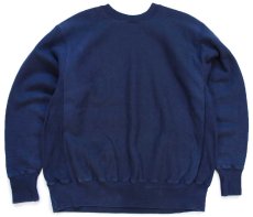 画像2: 90s USA製 The Cotton Exchange DUKE アップリケ リバースウィーブ スウェット 紺 XL (2)
