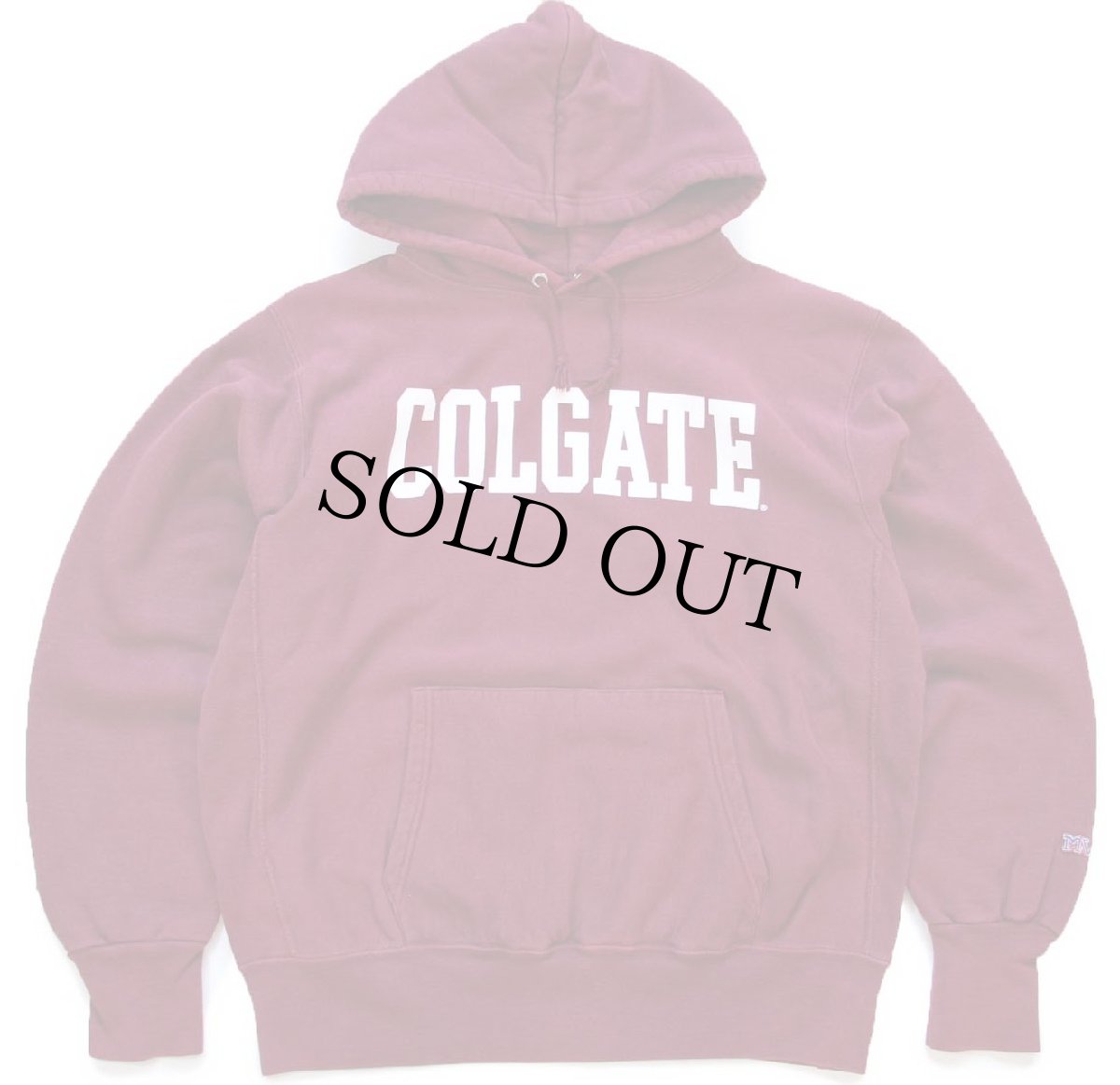 画像1: 90s USA製 MV SPORT COLGATE リバースウィーブ スウェットパーカー バーガンディ L★フーディー (1)