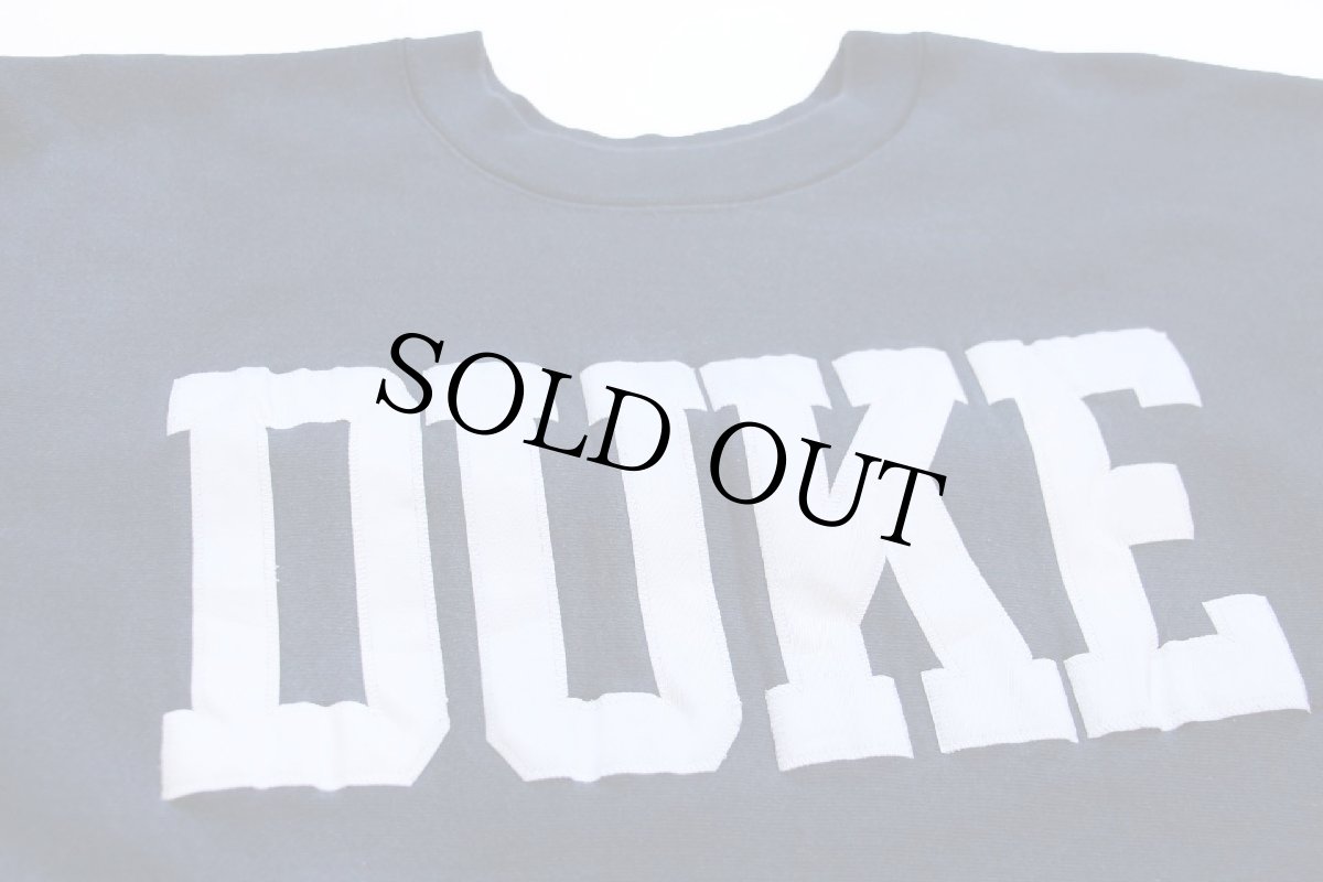 画像3: 90s USA製 The Cotton Exchange DUKE アップリケ リバースウィーブ スウェット 紺 XL (3)