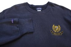 画像3: 90s USA製 JANSPORTジャンスポーツ VANDERBILT 刺繍 リバースウィーブ スウェット 黒 フェード XL (3)