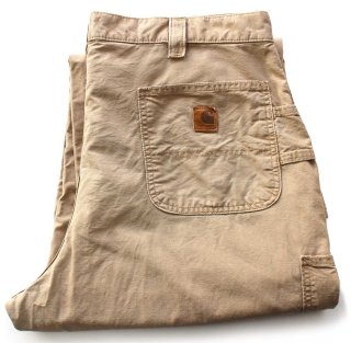 80s USA製 carharttカーハート コットン ペインターパンツ 生成り w31