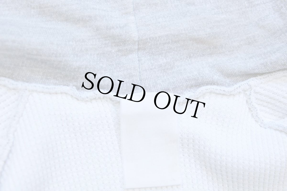 画像4: 80s McGREGORマクレガー ワンポイント ペンキ飛び 裏サーマル スウェット ジップパーカー 杢グレー★フーディー (4)