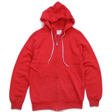 画像1: 80s USA製 Hanes 無地 スウェット ジップパーカー 赤 S★フーディー ブランク (1)