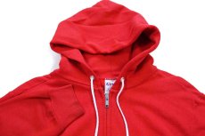 画像3: 80s USA製 Hanes 無地 スウェット ジップパーカー 赤 S★フーディー ブランク (3)