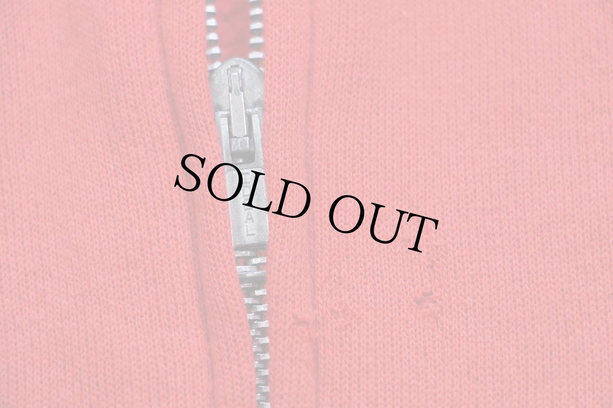 画像6: 80s USA製 Hanes 無地 スウェット ジップパーカー 赤 S★フーディー ブランク (6)