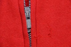 画像6: 80s USA製 Hanes 無地 スウェット ジップパーカー 赤 S★フーディー ブランク (6)