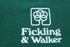 画像5: 80s USA製 RUSSELLラッセル Fickling & Walker スウェットパーカー 緑 XL★フーディー (5)