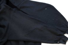 画像5: 00s USA製 JERZEES 無地 ペンキ飛び スウェット ジップパーカー 黒 3X★特大 フーディー ブランク (5)