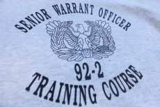 画像4: 90s USA製 DISCUS SENIOR WARRANT OFFICER TRAINING COURSE スウェットパーカー 杢ライトグレー XL★フーディー (4)