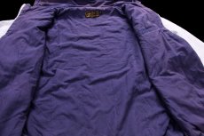 画像5: 90s EddieBauerエディーバウアー 無地 薄中綿入り スウェット ジップパーカー 杢グレー×ナス紺 S★フーディー ブランク (5)