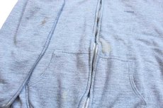 画像6: 80s McGREGORマクレガー ワンポイント ペンキ飛び サーマルライナー スウェット ジップパーカー 杢グレー★フーディー (6)