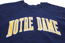 画像3: 80s USA製 DISCUS NOTRE DAME スウェット 紺 L (3)