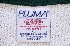 画像4: 90s メキシコ製 PLUMA 無地 サーマルライナー スウェット ジップパーカー 緑 XL★フーディー ブランク (4)