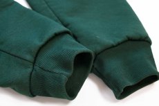 画像6: 90s メキシコ製 PLUMA 無地 サーマルライナー スウェット ジップパーカー 緑 XL★フーディー ブランク (6)