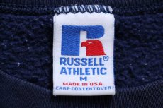 画像4: 90s USA製 RUSSELLラッセル AUBURN ペンキ飛び 前V スウェット 紺 M (4)