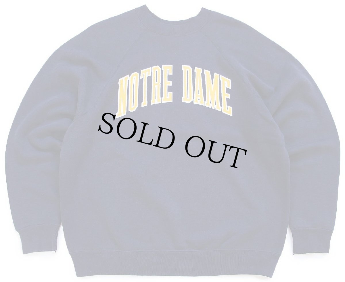 画像1: 80s USA製 DISCUS NOTRE DAME スウェット 紺 L (1)