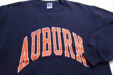 画像3: 90s USA製 RUSSELLラッセル AUBURN ペンキ飛び 前V スウェット 紺 M (3)