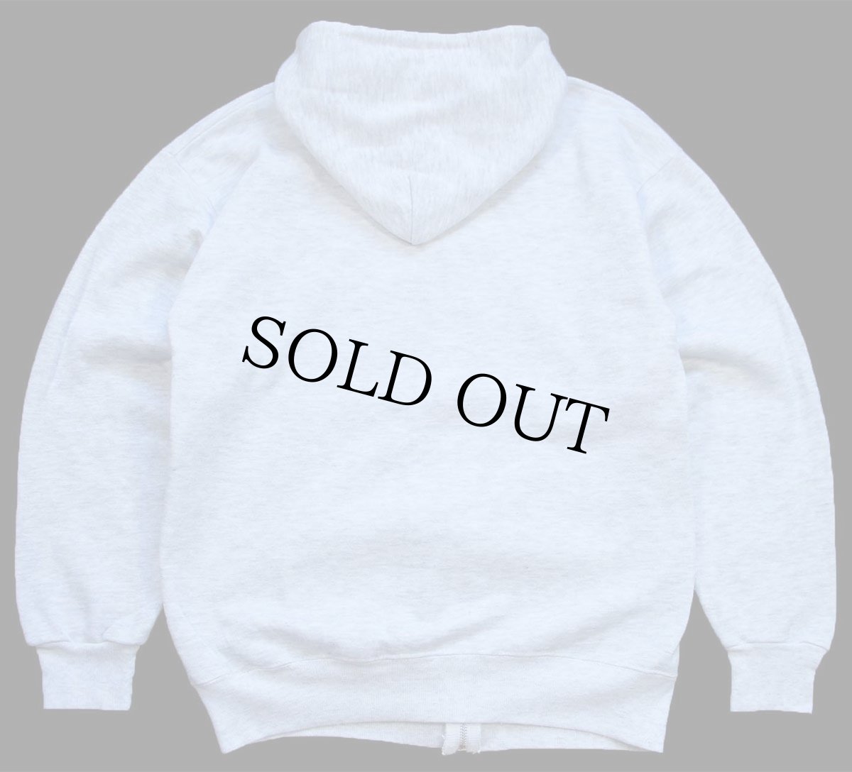 画像2: 90s USA製 Leeリー 無地 スウェット ジップパーカー 杢ライトグレー L★フーディー ブランク (2)