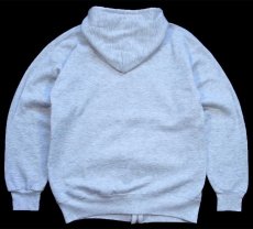 画像2: 90s USA製 Leeリー 無地 スウェット ジップパーカー 杢ライトグレー L★フーディー ブランク (2)