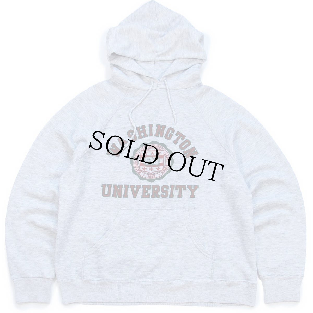 画像1: 80s WASHINGTON UNIVERSITY スウェットパーカー 杢グレー★フーディー (1)