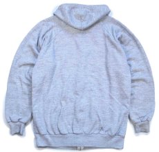 画像2: 80s McGREGORマクレガー ワンポイント ペンキ飛び サーマルライナー スウェット ジップパーカー 杢グレー★フーディー (2)