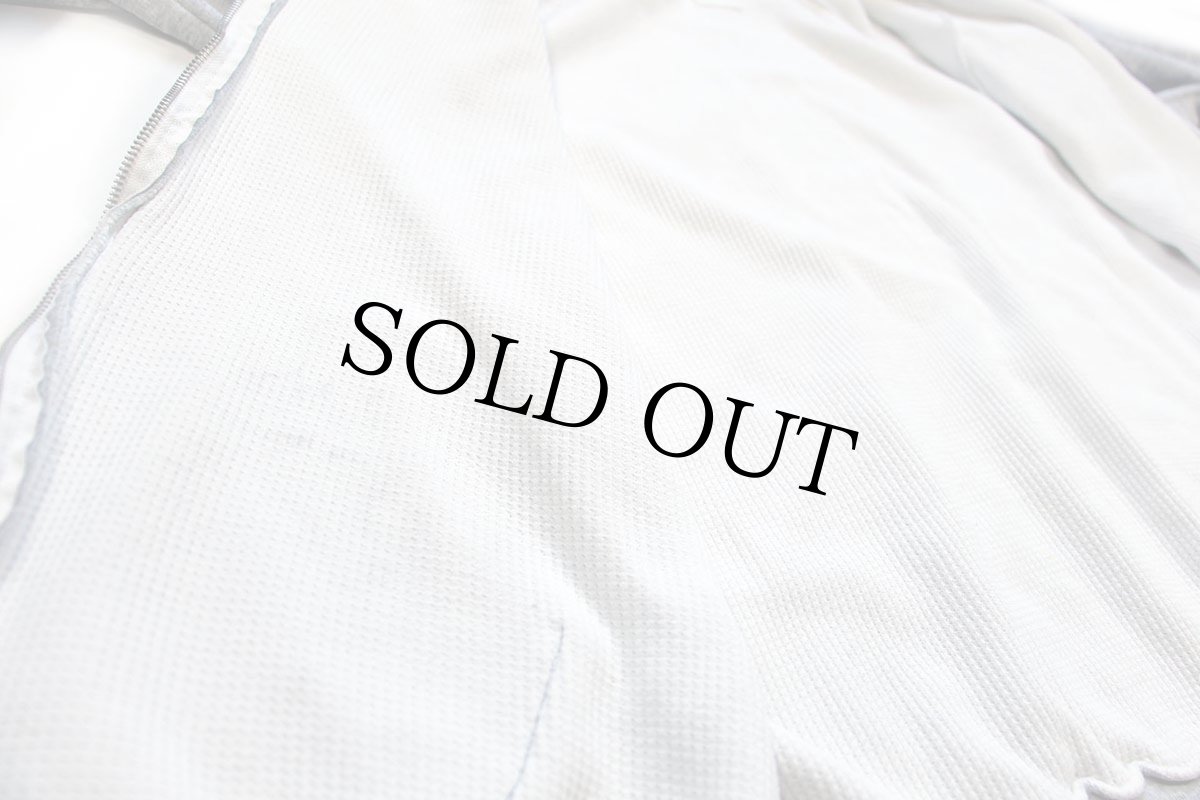 画像5: 80s McGREGORマクレガー ワンポイント ペンキ飛び 裏サーマル スウェット ジップパーカー 杢グレー★フーディー (5)