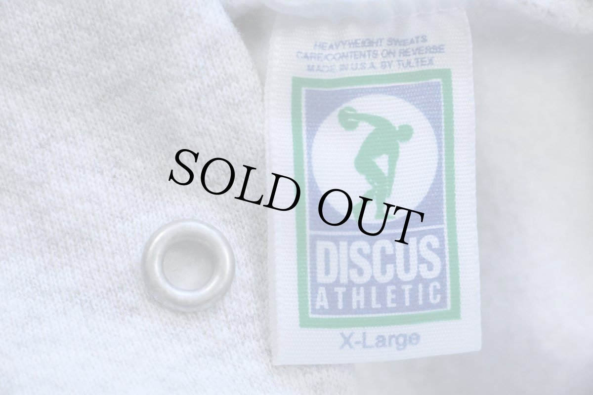 画像5: 90s USA製 DISCUS SENIOR WARRANT OFFICER TRAINING COURSE スウェットパーカー 杢ライトグレー XL★フーディー (5)