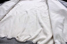 画像5: 80s ルーマニア製 McGREGORマクレガー MAXIMUM ワンポイント サーマルライナー スウェット ジップパーカー 杢グレー 2X★特大 フーディー (5)