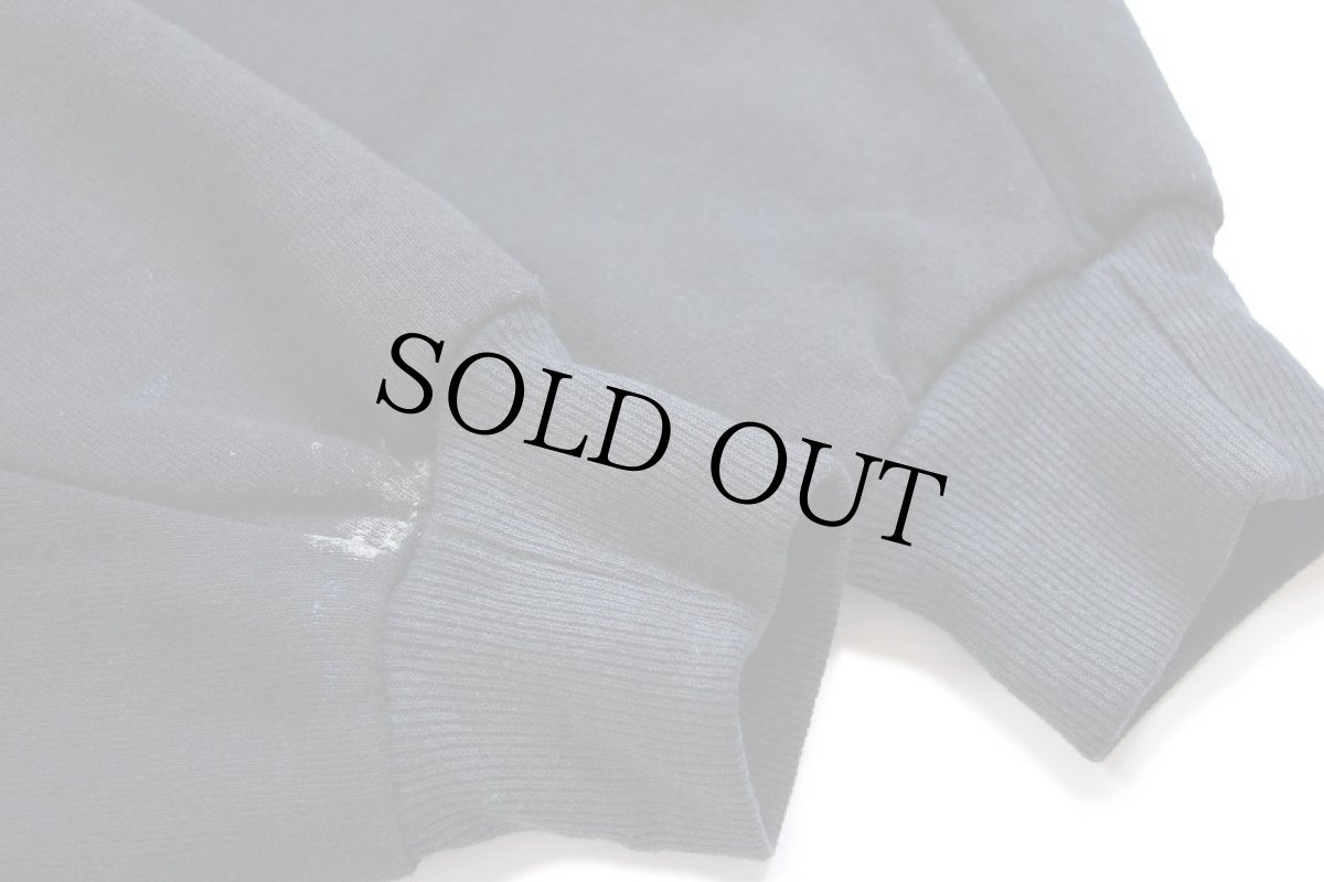 画像6: 00s USA製 JERZEES 無地 ペンキ飛び スウェット ジップパーカー 黒 3X★特大 フーディー ブランク (6)