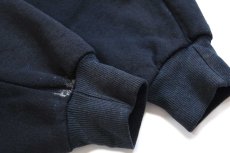 画像6: 00s USA製 JERZEES 無地 ペンキ飛び スウェット ジップパーカー 黒 3X★特大 フーディー ブランク (6)