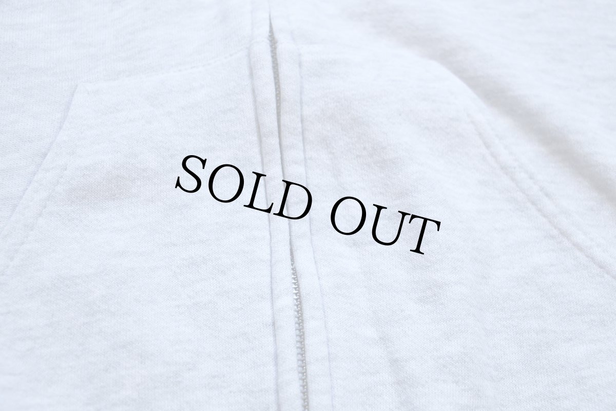 画像6: 90s USA製 Leeリー 無地 スウェット ジップパーカー 杢ライトグレー L★フーディー ブランク (6)