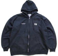 画像1: 00s Hanes Internal Audit Conference New York 2005 hp invent ロゴ スウェット ジップパーカー 黒 L★フーディー (1)